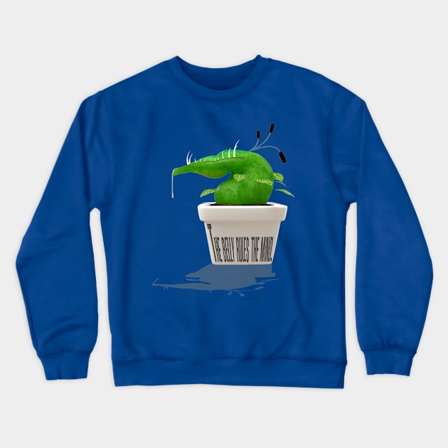 Fat Plant Blue Crewneck Sweatshirt by SuperTatouille